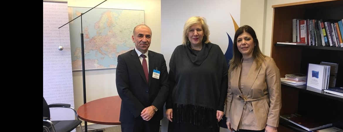 Strazburgdaki heyetimiz Avrupa Konseyi İnsan Hakları Komiseri Dunja Mijatović ile görüştü