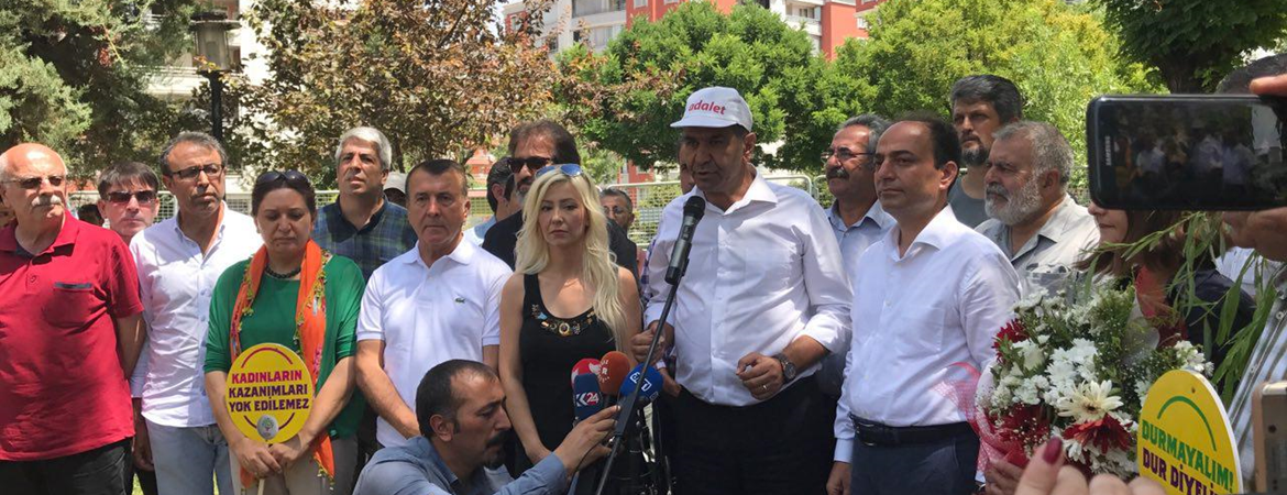 CHP Heyetinden Vicdan ve Adalet Nöbetine ziyaret