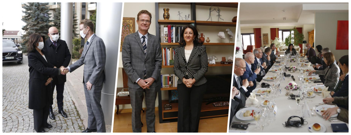 Buldan AB ülkelerinin büyükelçileriyle bir araya geldi