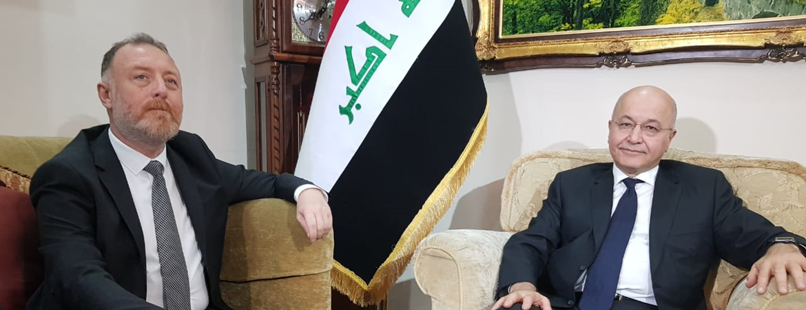 Temelli başkanlığındaki heyetimizin Irak Cumhurbaşkanı Salih ile görüşmesi