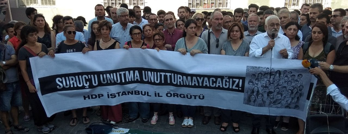 Suruç anmalarına yönelik polis saldırısı protesto edildi: Suruç Katliamı demek IŞİD ve onu destekleyenler demektir