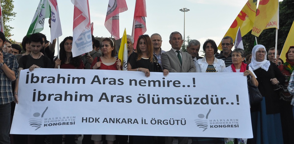 Ankarada HDK-HDP üyeleri İbrahim Aras için buluştu