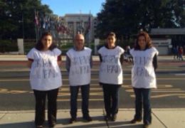 HDP MPs on hunger strike in front of the UN Office at Geneva