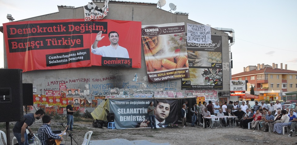 Tuzluçayır halkı Demirtaş için seçim çadırı kurdu