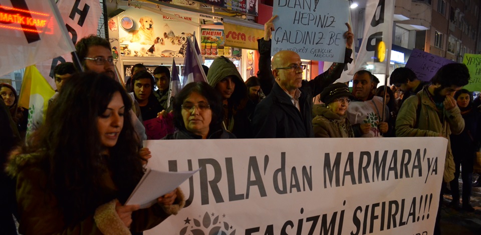 HDPden saldırılara tepki eylemi