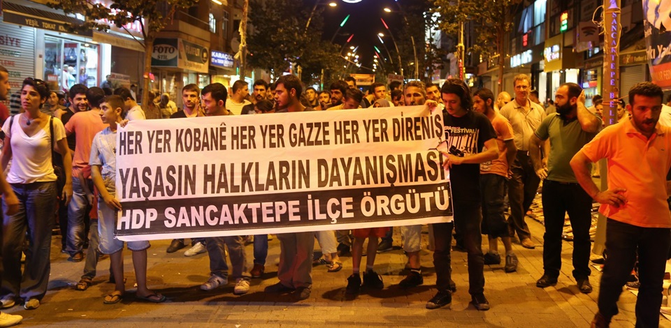 Sancaktepede Kobane ve Filistin için yürüyüş