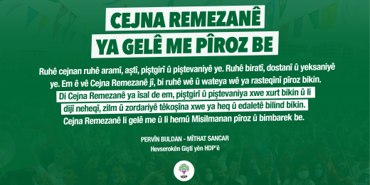 Cejna Remezanê ya gelê me pîroz be