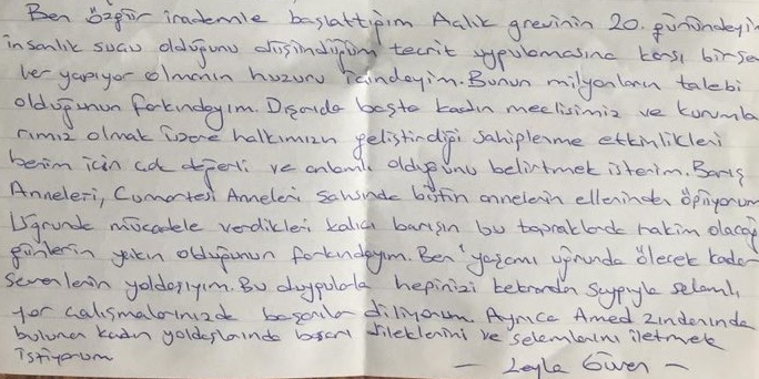 Leyla Güven: Ben, yaşamı uğrunda ölecek kadar sevenlerin yoldaşıyım