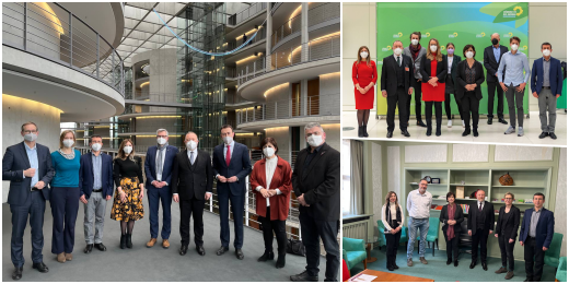 Heyetimiz Berlinde Die-Linke, SPD, Yeşiller ve İlerici İttifak temsilcileriyle bir araya geldi