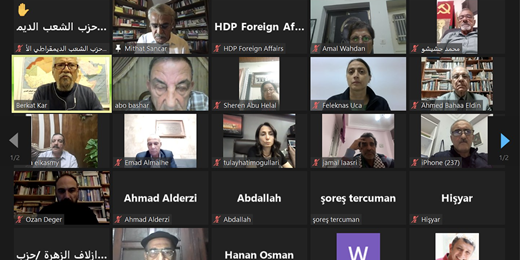 Dış İlişkiler Komisyonumuz Ortadoğudaki siyasetçilerle online toplantı gerçekleştirdi