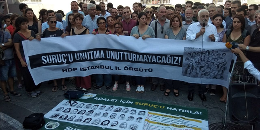 Suruç anmalarına yönelik polis saldırısı protesto edildi: Suruç Katliamı demek IŞİD ve onu destekleyenler demektir