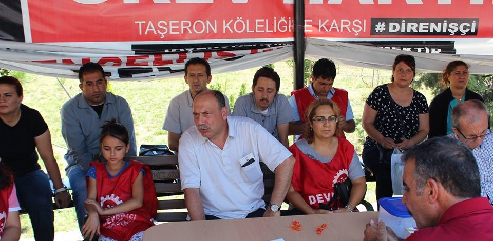 Tüzel, Kocaelide direnişte olan işçileri ziyaret etti