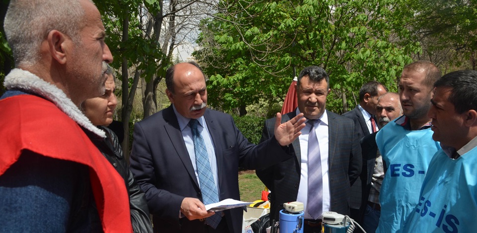 Tüzelden Yatağan işçilerine destek ziyareti